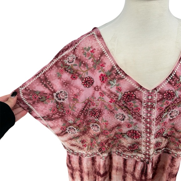 NWT Sundance Gemi Embroidered Tie Dye Print Boho Dress Size XL NEW - Picture 4 of 13